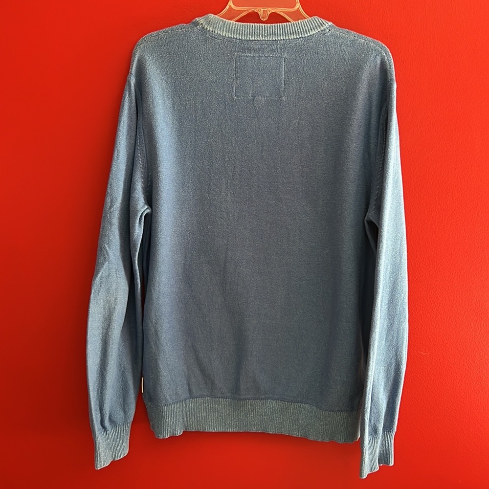 Jack Wills Blue Cotton Crewneck Sweater Sz L - Picture 3 of 6